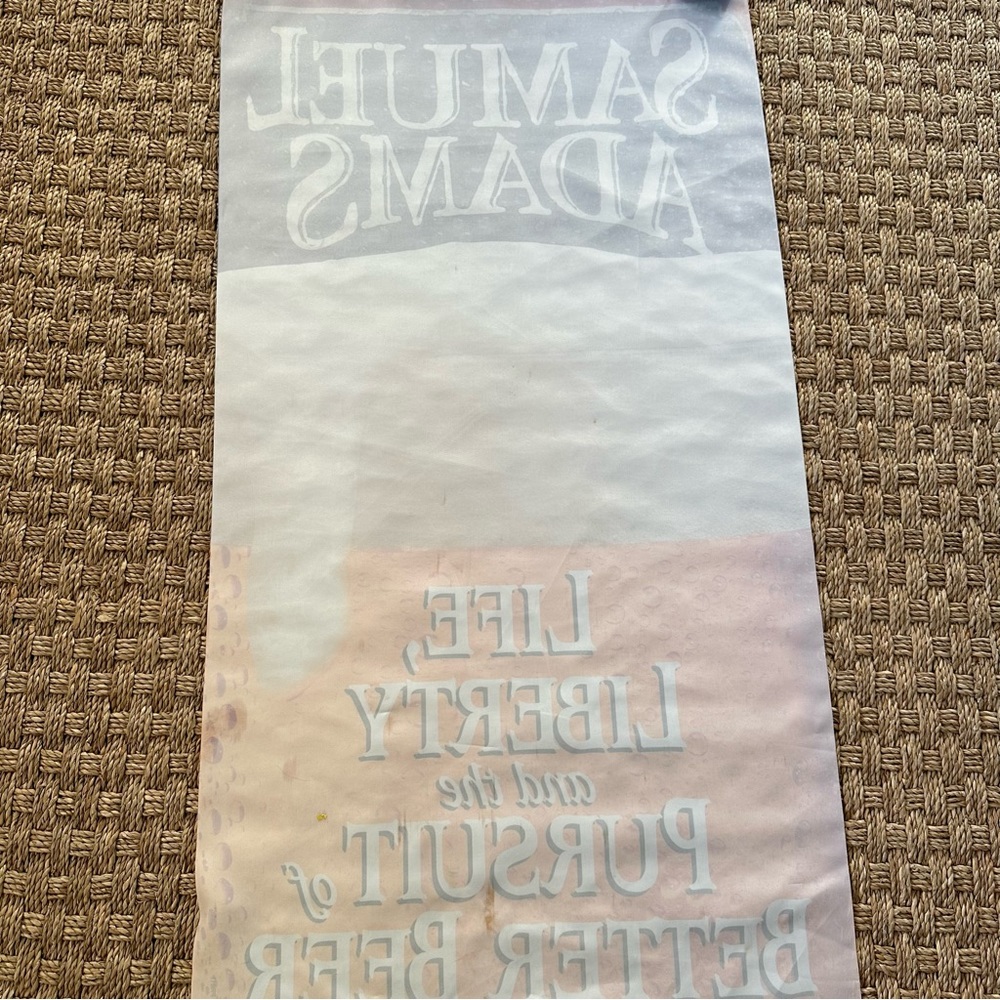 LIFE LIBERTY &THE PURSUIT OF BETTER BEER SAMUEL ADAMS 36" FLAG BANNER BOSTON - Picture 4 of 6